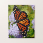 Monarch Butterfly Purple Flowers Puzzle Legpuzzel (Verticaal)