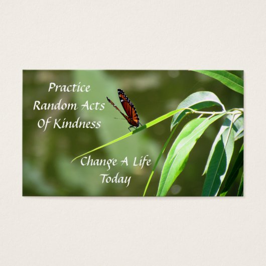 Monarch Butterfly Random Acts of Kindness Kaart (Voorkant)