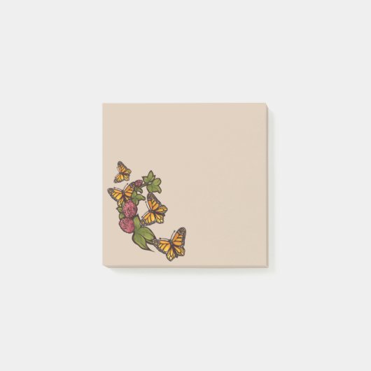 Monarch Butterfly Red Clover Post-it® Notes (Voorkant)