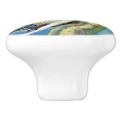 Monarch Butterfly Red Hair  Fairy Keramische Knop (Zijkant)