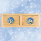 Monarch Butterfly Red Hair  Fairy Keramische Knop