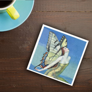 Monarch Butterfly Red Hair  Fairy Servetten