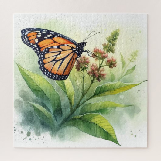 Monarch Butterfly REF260 - Watercolor Legpuzzel (Verticaal)