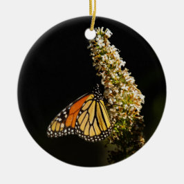Monarch Butterfly Resting Keramisch Ornament