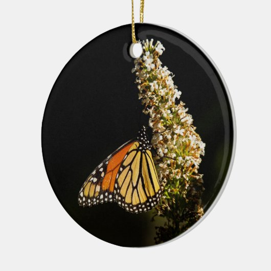 Monarch Butterfly Resting Keramisch Ornament (Links)