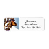Monarch Butterfly-retouradreslabel Personaliseren Etiket (Voorkant)
