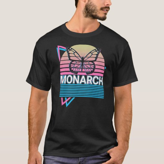 Monarch Butterfly Retro T-shirt (Voorkant)
