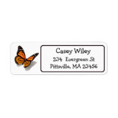 Monarch Butterfly Return Address Label (Voorkant)