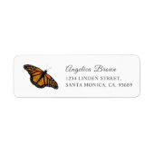Monarch Butterfly Return Address Label (Voorkant)