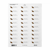 Monarch Butterfly Return Address Label (Full Sheet)
