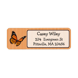 Monarch Butterfly Return Address Label