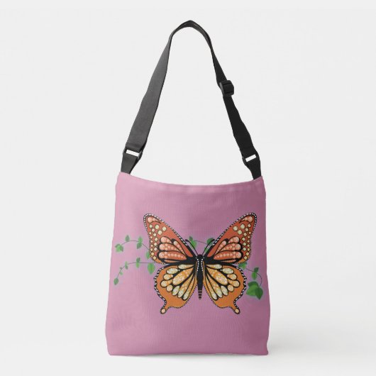 Monarch Butterfly Rhinestone Design Tas Purse Bag (Voorkant)