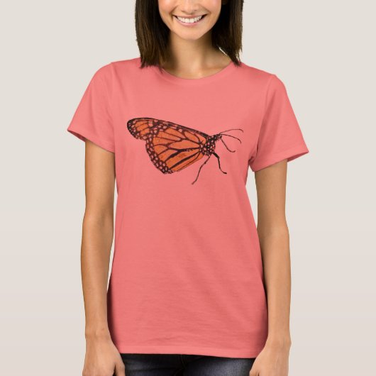 Monarch Butterfly Ringer T-Shirt, dames T-shirt (Voorkant)