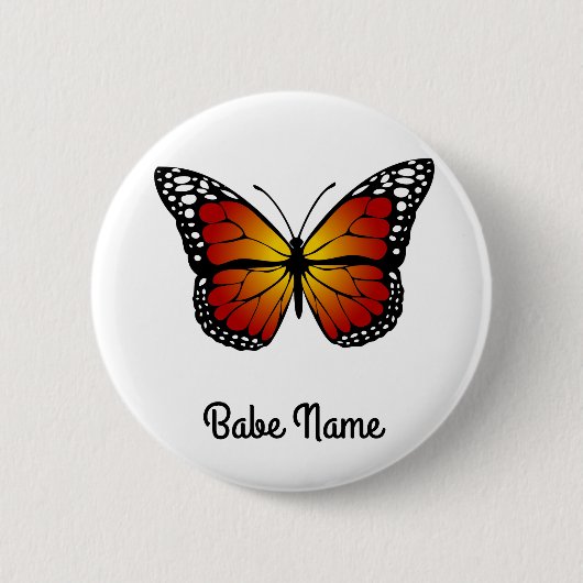 Monarch Butterfly Ronde Button 5,7 Cm (Voorkant)