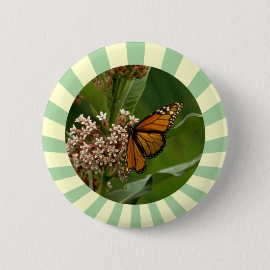 Monarch Butterfly Ronde Button 5,7 Cm (Voorkant)