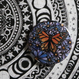 Monarch Butterfly Ronde Button 5,7 Cm