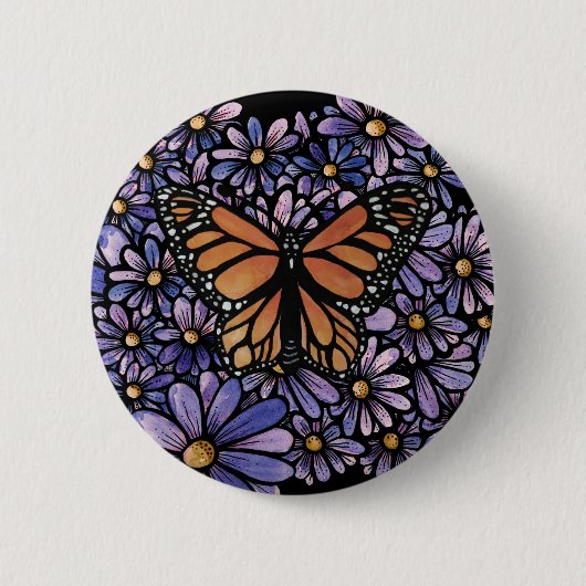 Monarch Butterfly Ronde Button 5,7 Cm (Voorkant)