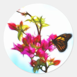 Monarch Butterfly Ronde Sticker
