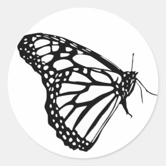 Monarch Butterfly Ronde Sticker