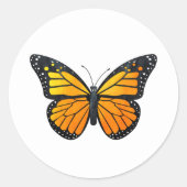 Monarch Butterfly Ronde Sticker (Voorkant)
