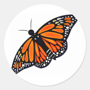 Monarch Butterfly Ronde Sticker