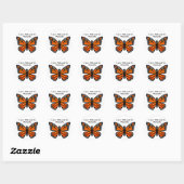 Monarch Butterfly Ronde Sticker (Vel)