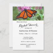  Monarch Butterfly Roze Bloemen Vrijgezellenfeest Kaart (Voorkant)