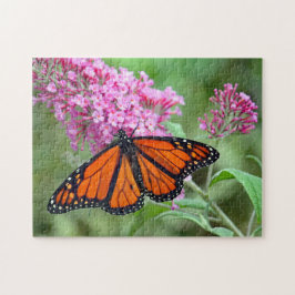  Monarch Butterfly roze Floral Foto Legpuzzel