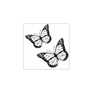 Monarch Butterfly Rubber Stamp Rubberstempel