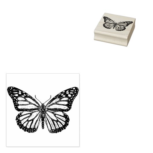 Monarch Butterfly Rubberstempel (Gestempeld)