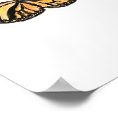 Monarch Butterfly Schilhouette Poster (Hoek)