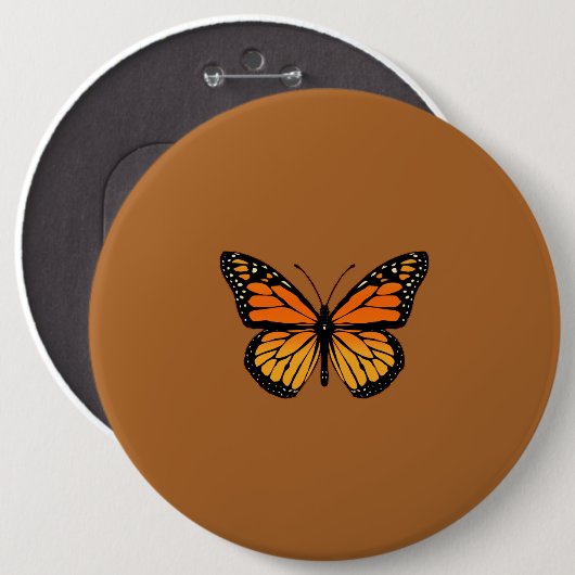 Monarch Butterfly-sensatie Ronde Button 6,0 Cm (Voorkant /achterkant)