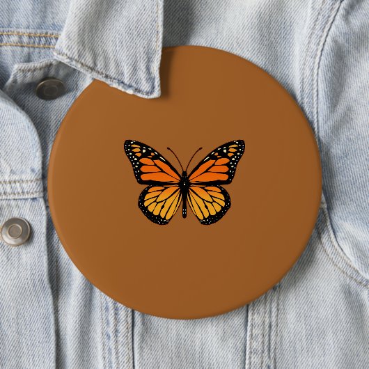 Monarch Butterfly-sensatie Ronde Button 6,0 Cm (In situ)