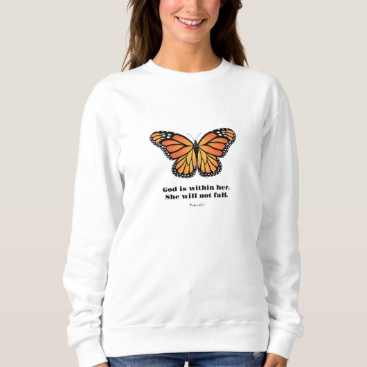 Monarch Butterfly shirt God is binnen haar (Voorkant)