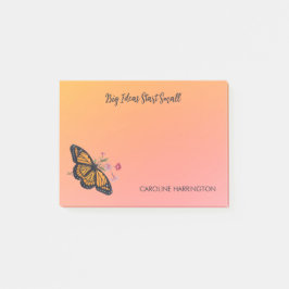 Monarch Butterfly Sinaasappel Goud Inspirerend Post-it® Notes