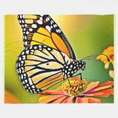 Monarch Butterfly Sip Design Fleece Deken (Voorkant (Horizontaal))