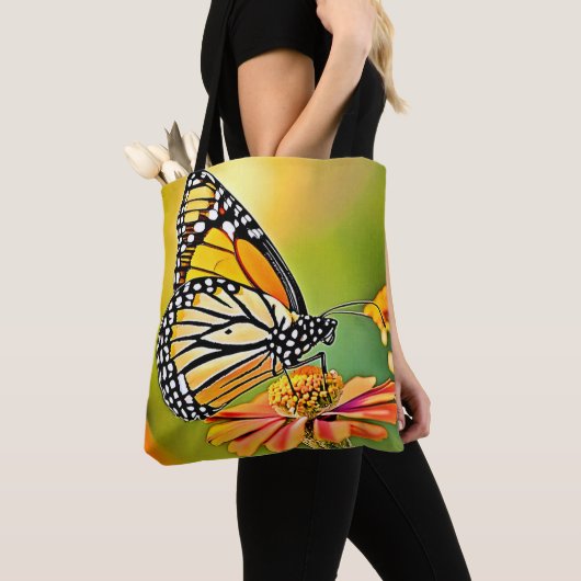 Monarch Butterfly Sip Design Tote Bag (Dichtbij)