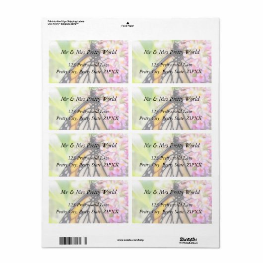 Monarch Butterfly Sipping Nectar Etiket (Full Sheet)