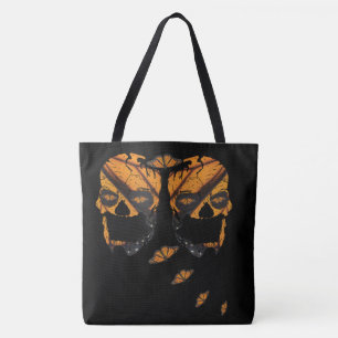 Monarch Butterfly Skulls Canvas tas