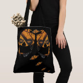 Monarch Butterfly Skulls Canvas tas (Dichtbij)