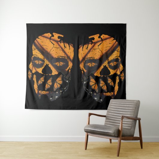 Monarch Butterfly Skulls Wandkleed (In Situ (horizontaal))