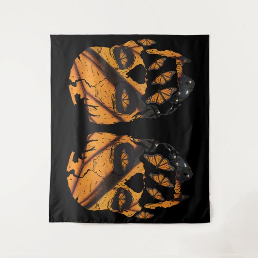Monarch Butterfly Skulls Wandkleed (Voorkant)