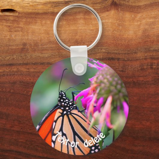 Monarch Butterfly Spots Natuur Gepersonaliseerd Sleutelhanger (Voorkant)
