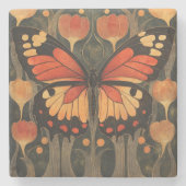 Monarch Butterfly Stenen Onderzetter (Voorkant)