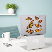 Monarch Butterfly Sticker (Laptop op bureau)