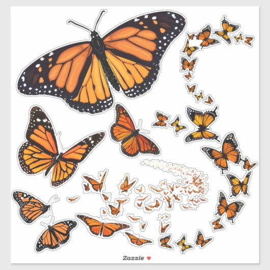 Monarch Butterfly Sticker (Vel)