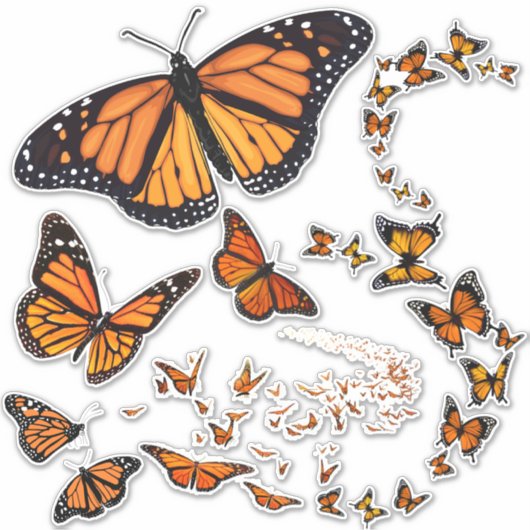 Monarch Butterfly Sticker (Voorkant)
