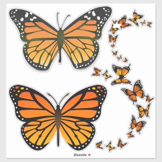 Monarch Butterfly Sticker Collectie (Vel)