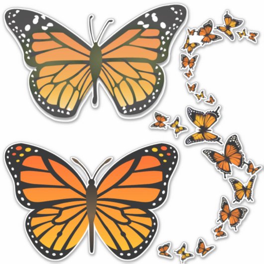 Monarch Butterfly Sticker Collectie (Voorkant)