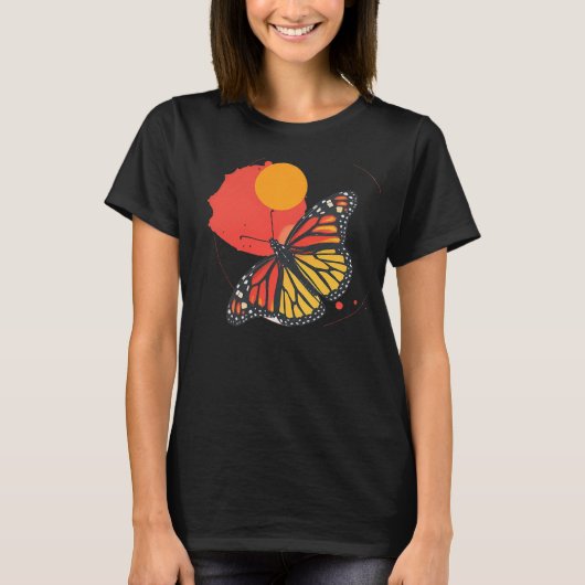 Monarch Butterfly Sun T-shirt voor dames (Voorkant)